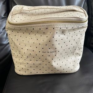 Kate Spade out to lunch polka dot canvas tote